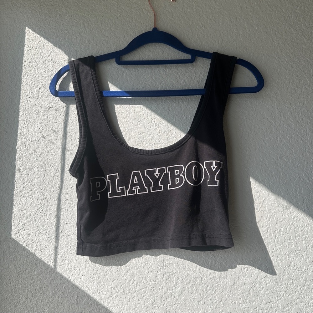 Black Playboy x Missguided Crop Top